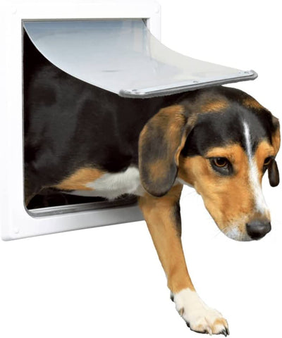 Trixie Pet Products 2-Way Locking Dog Door, Small to Medium Dogs, White