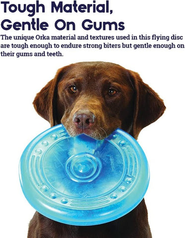 Petstages Orka Flyer Royal Blue Flying Disc Dog Fetch Toy
