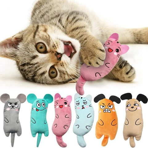 Interactive Plush Cat Toy Mini Teeth Grinding Catnip Toys Kitten Chewing Mouse
