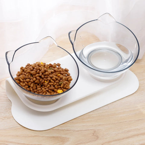 Non-Slip Double Cat Bowl Pet Water Food Feed Dog Bowls