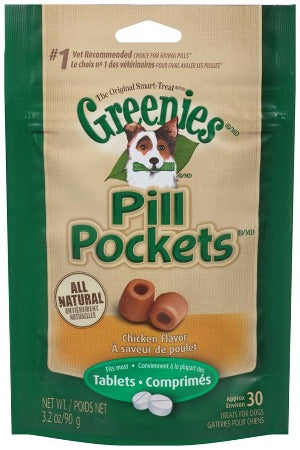 Dog Pill Pockets Treats Food Chicken Flavor