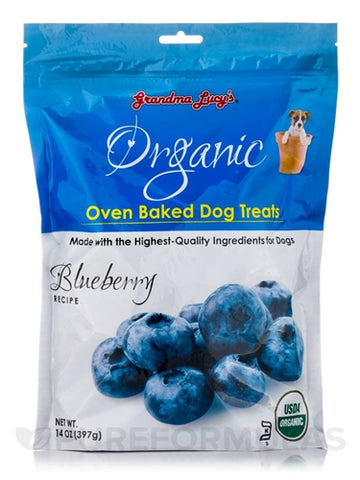 Grandma Lucy's Organic Oven Baked Dog Treats - Blueberry, 14 oz